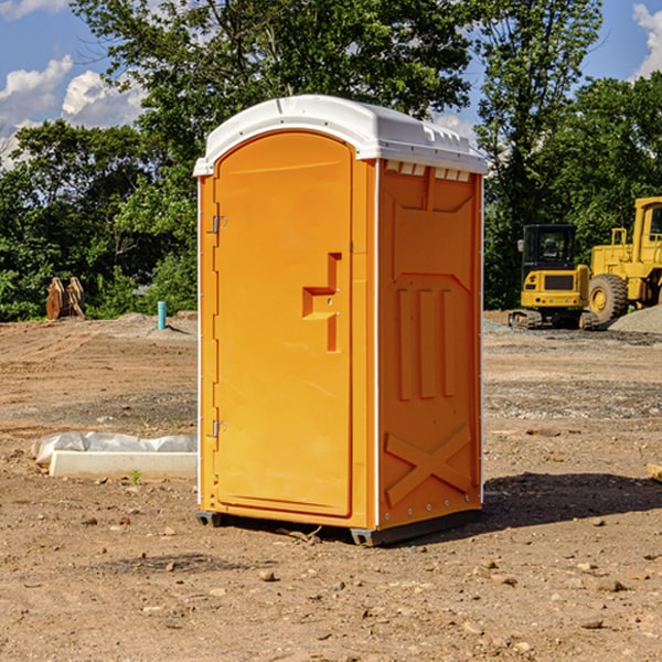 how often are the porta potties cleaned and serviced during a rental period in Pine Meadow CT